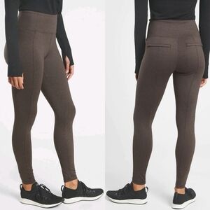 Athleta Delancey Houndstooth Tight Leggings Brown Black Size M
